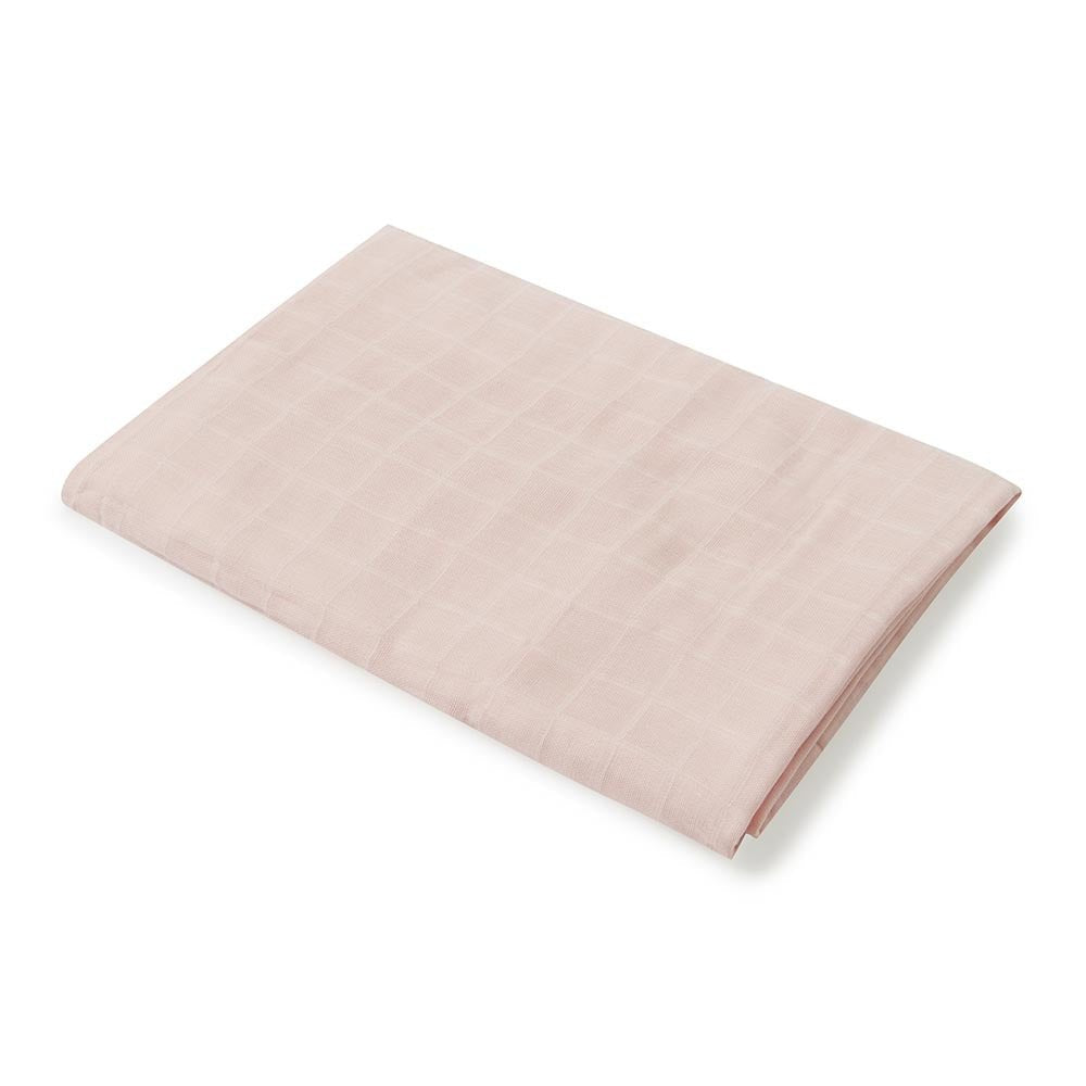 Organic Cotton Muslin Wrap - Musk Pink