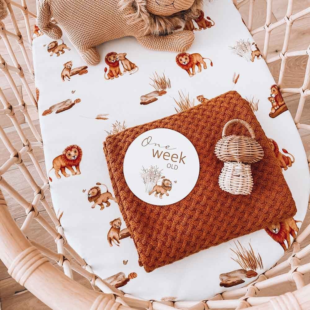 Snuggle Hunny Fitted Cot Sheet - Lion
