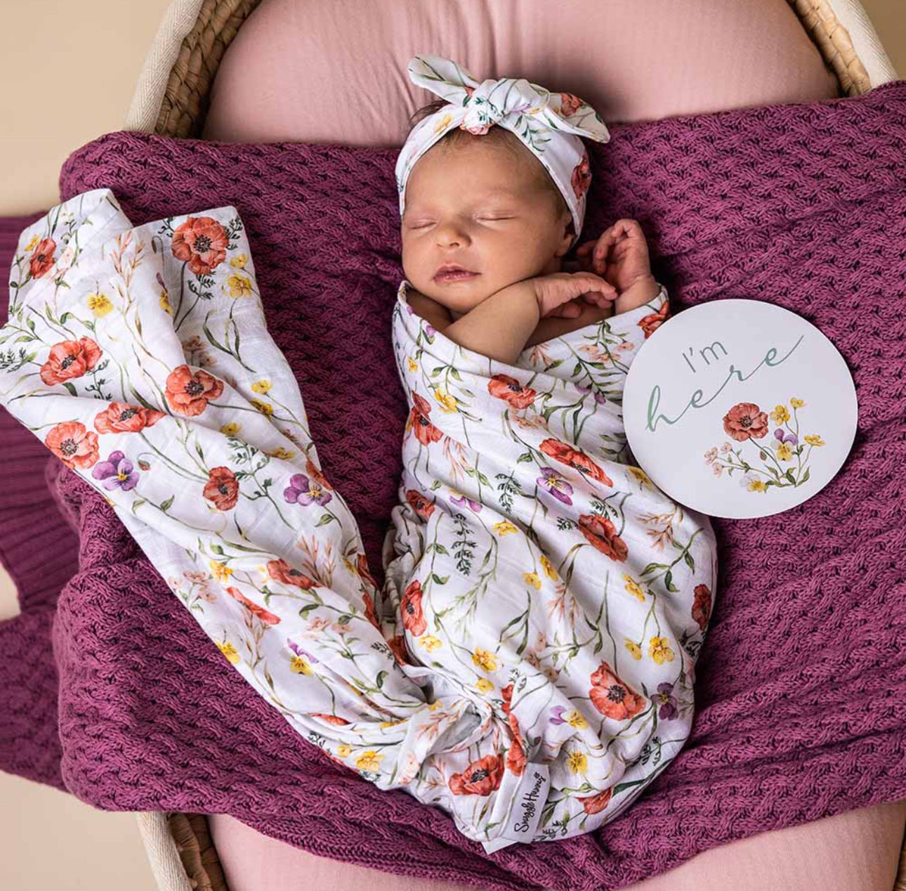 Organic Cotton Muslin Wrap Meadow –