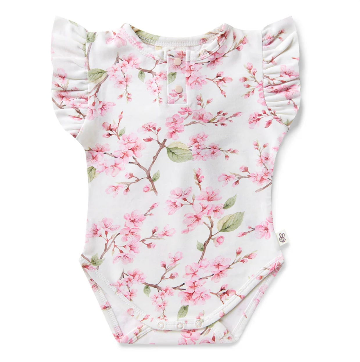 Short Sleeve Bodysuit - Cherry Blossom