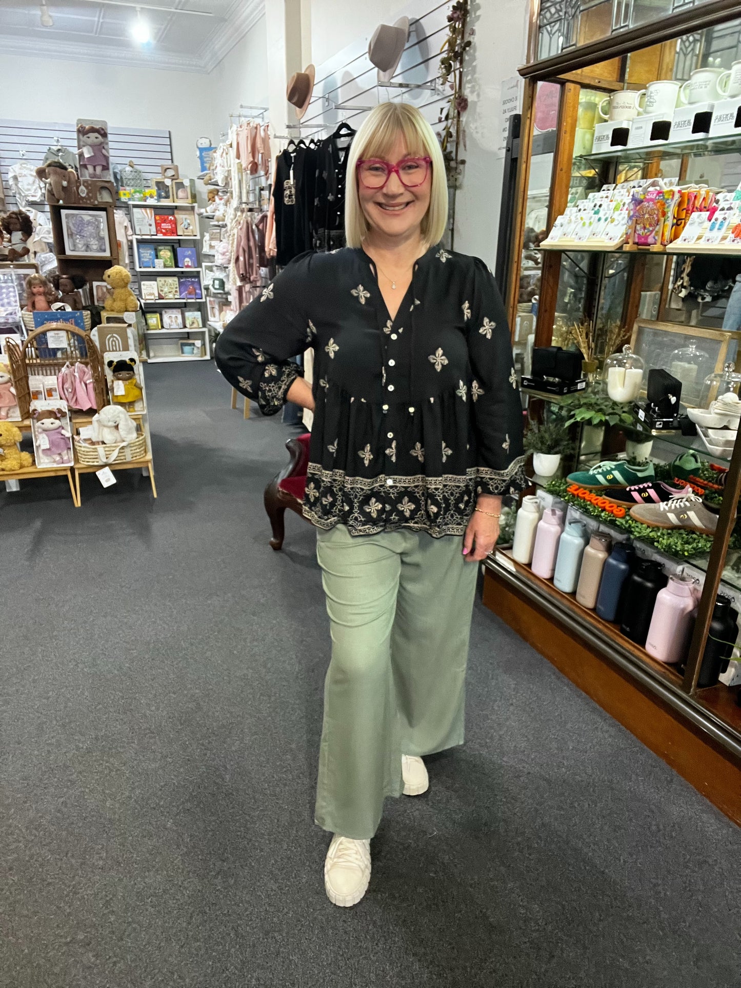 Heidi Linen Pants - Khaki
