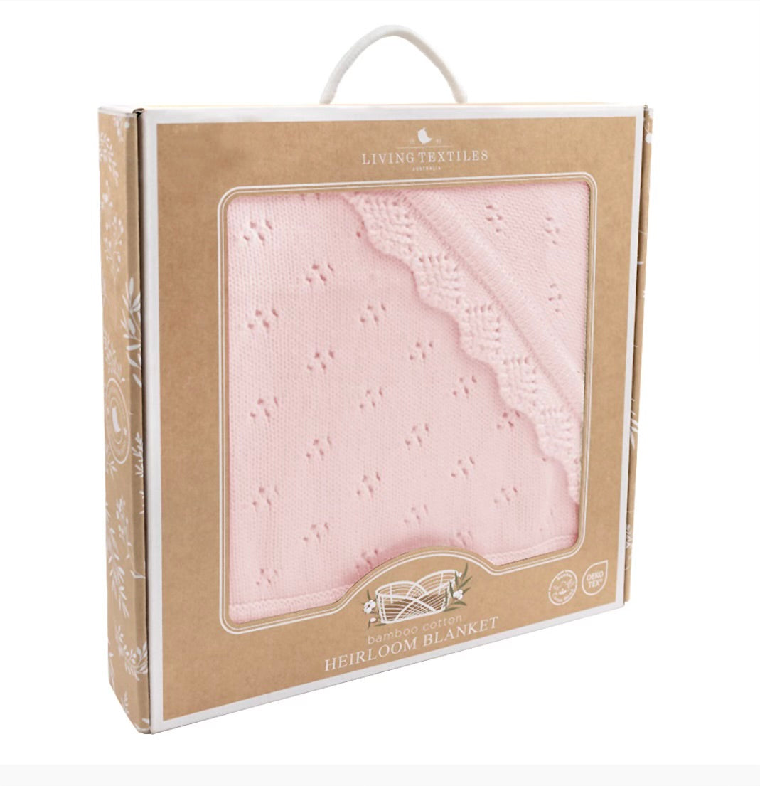 Heirloom Bamboo Blanket- Blush