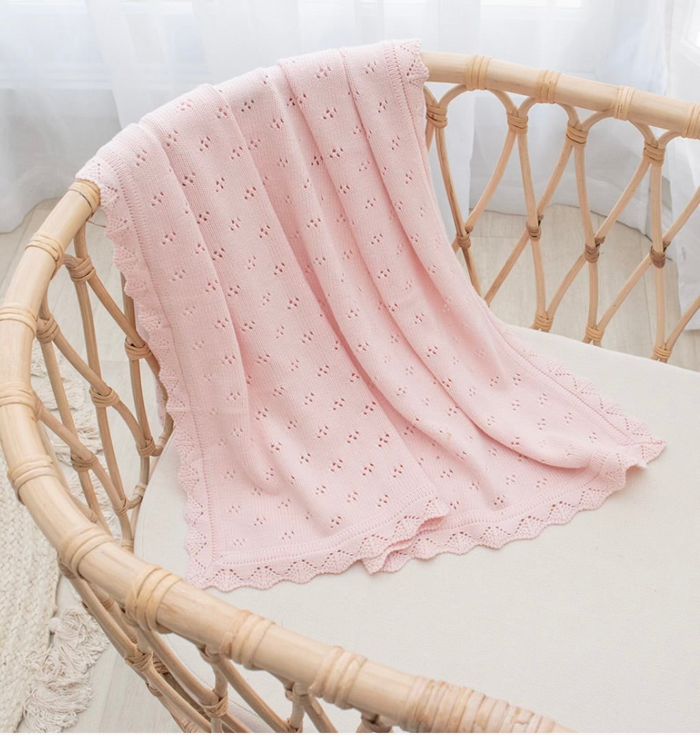 Heirloom Bamboo Blanket- Blush