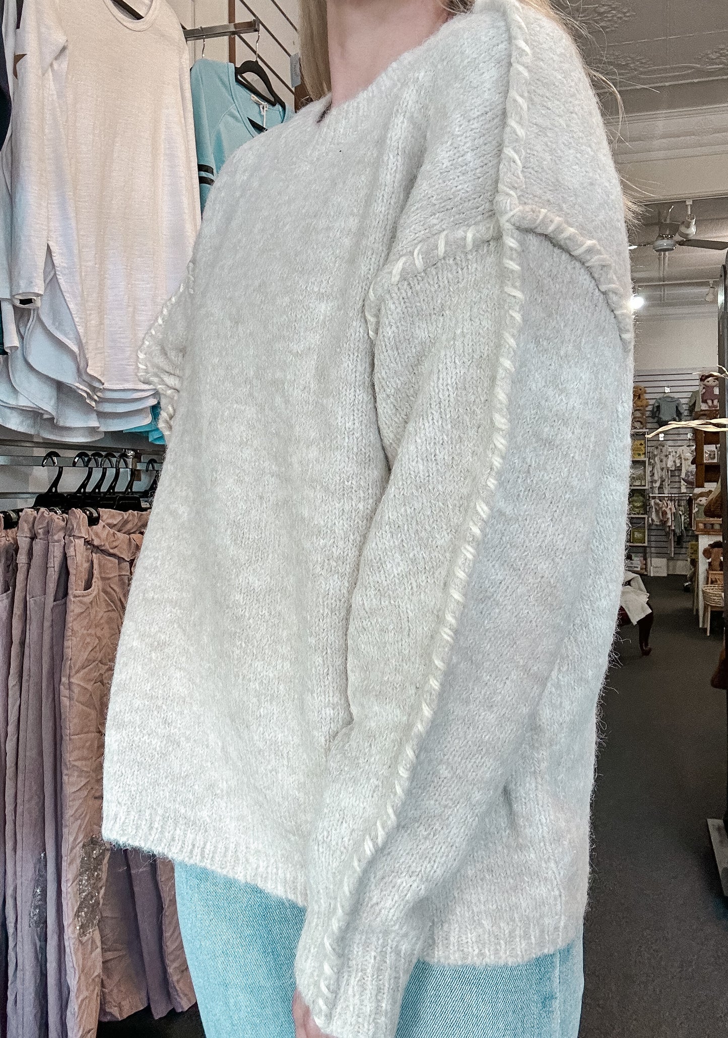 Rory Knit Jumper - Light Oat