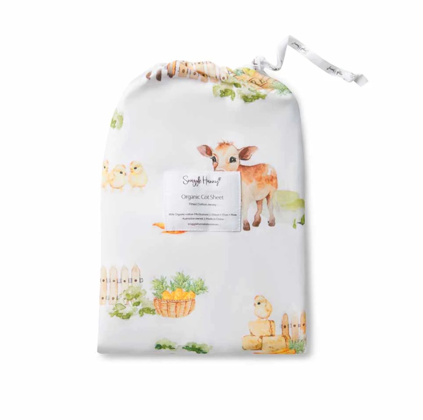 Fitted Cot Sheet - Farm