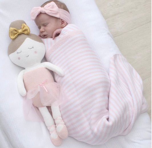 Soft Knitted Toy - Sophia the Ballerina