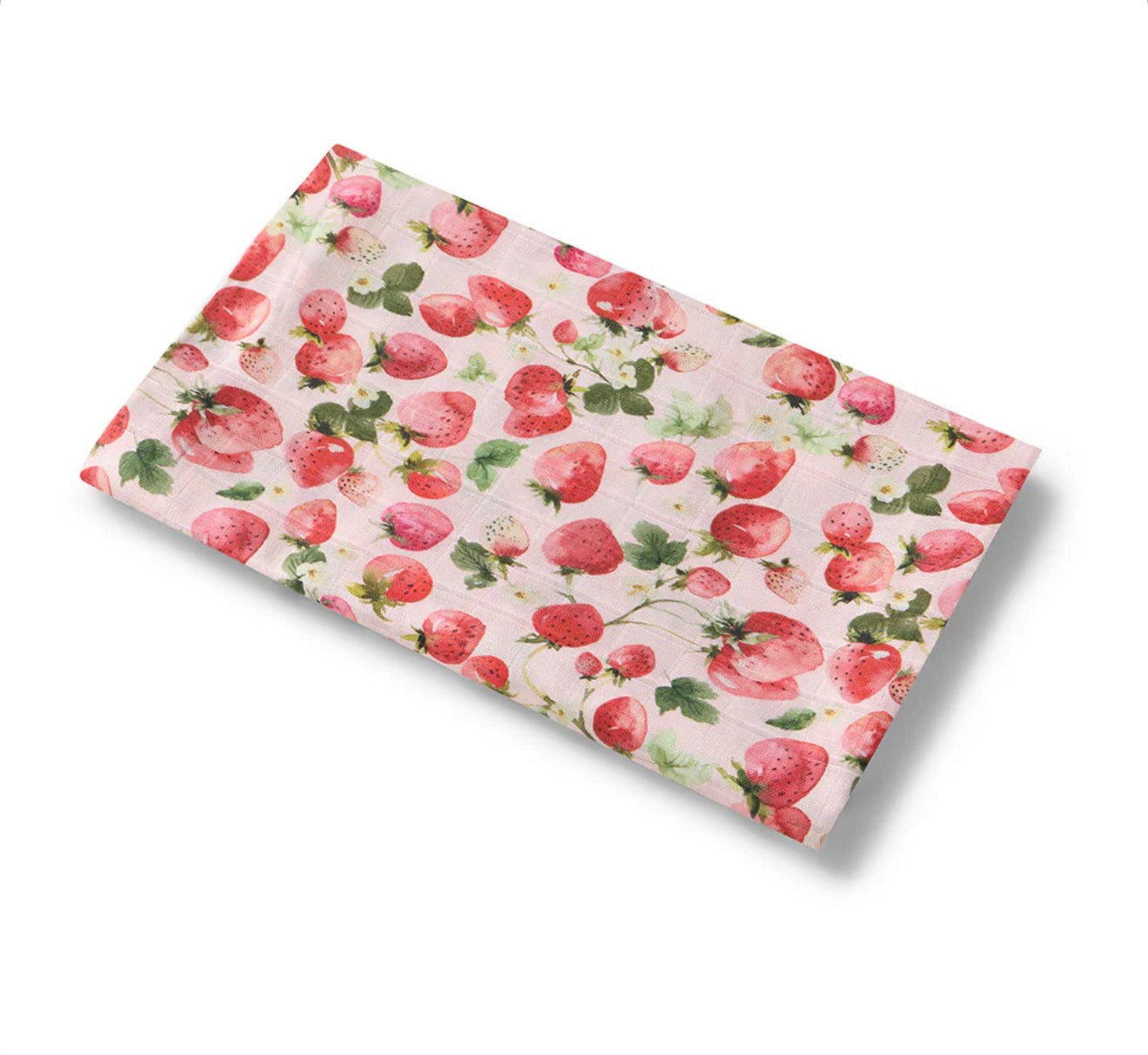 Organic Cotton Muslin Wrap - Strawberry