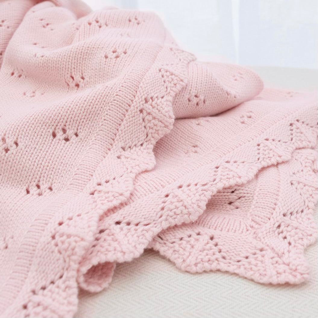 Heirloom Bamboo Blanket- Blush