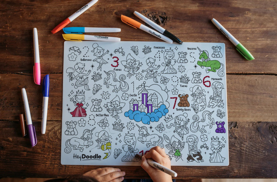 Reusable Silicone Drawing Mat - Toot Toot Honk