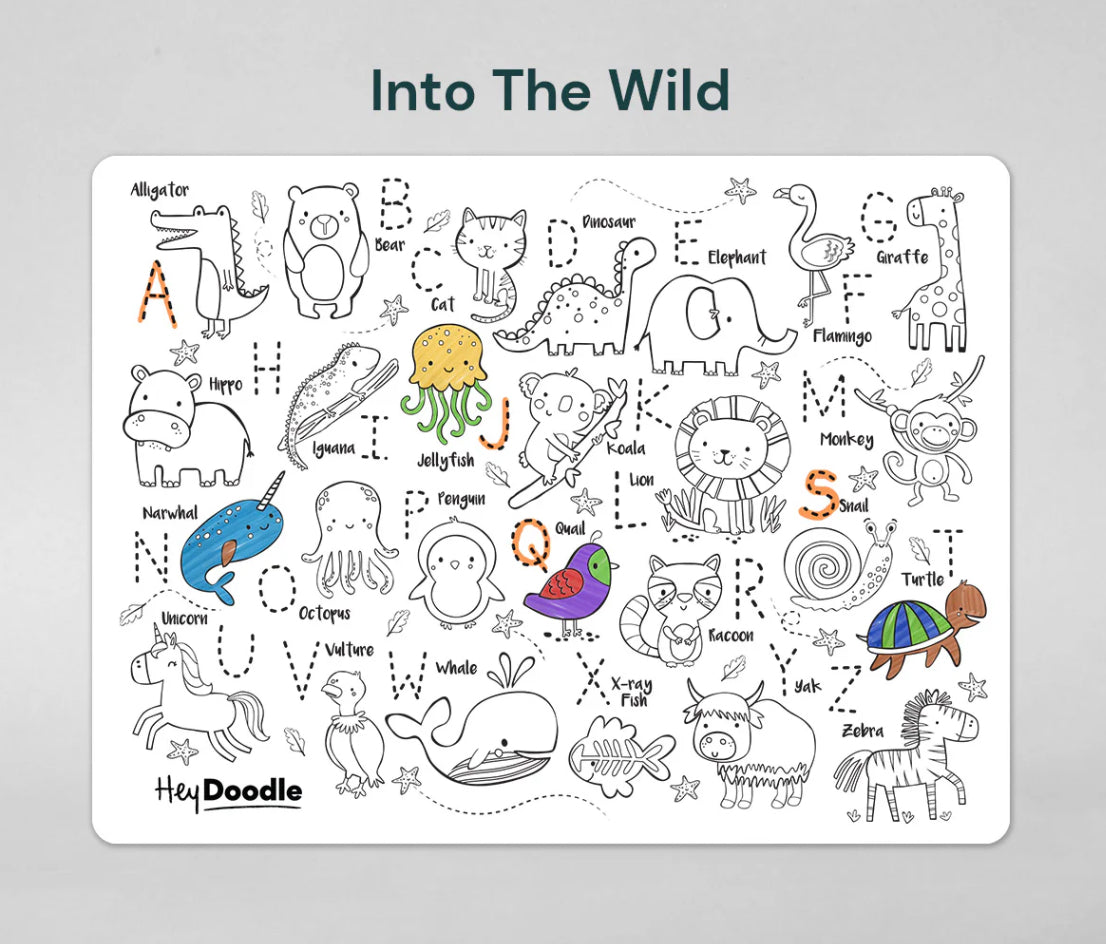 Reusable Silicone Drawing Mat - Into The Wild
