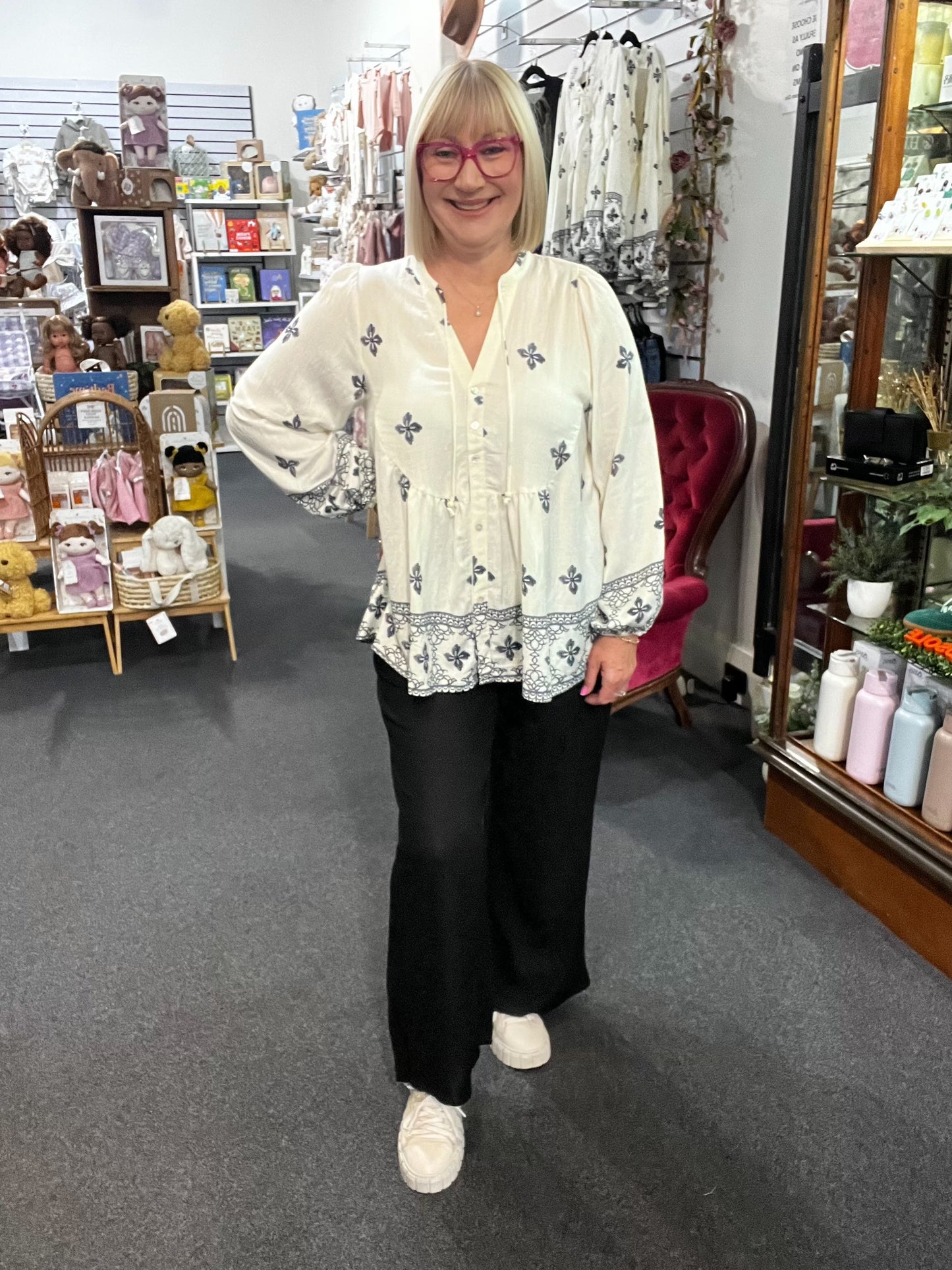 Willow Boho Top - Beige