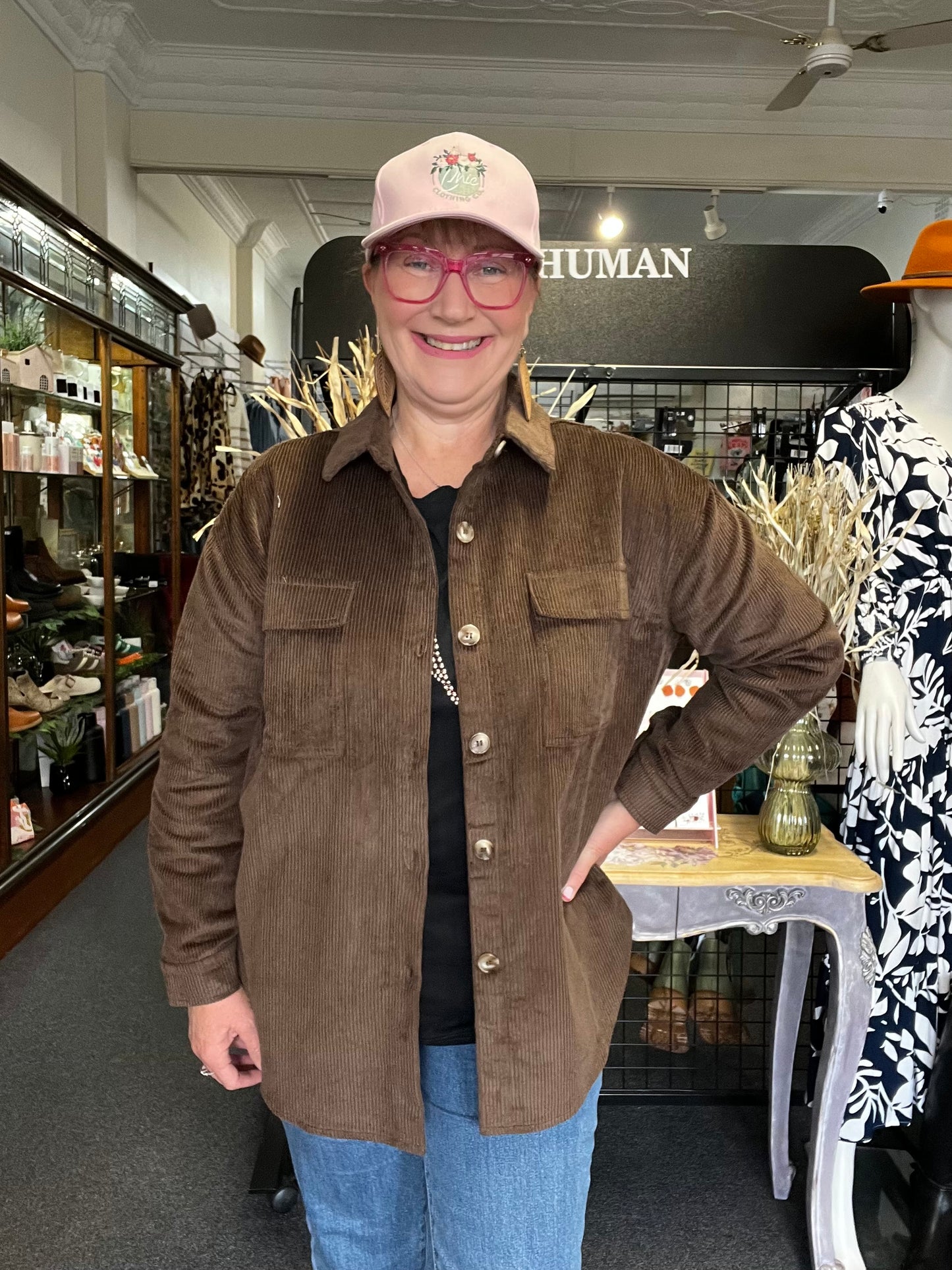 Bronte Corduroy Shacket - Chocolate