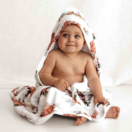 Snuggle Hunny Organic Baby Hooded Towel - Rosebud