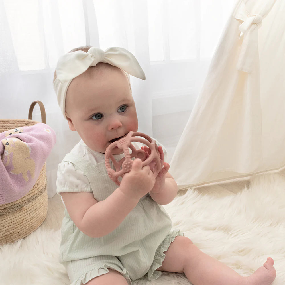 Silicone Teething Ball - Rose