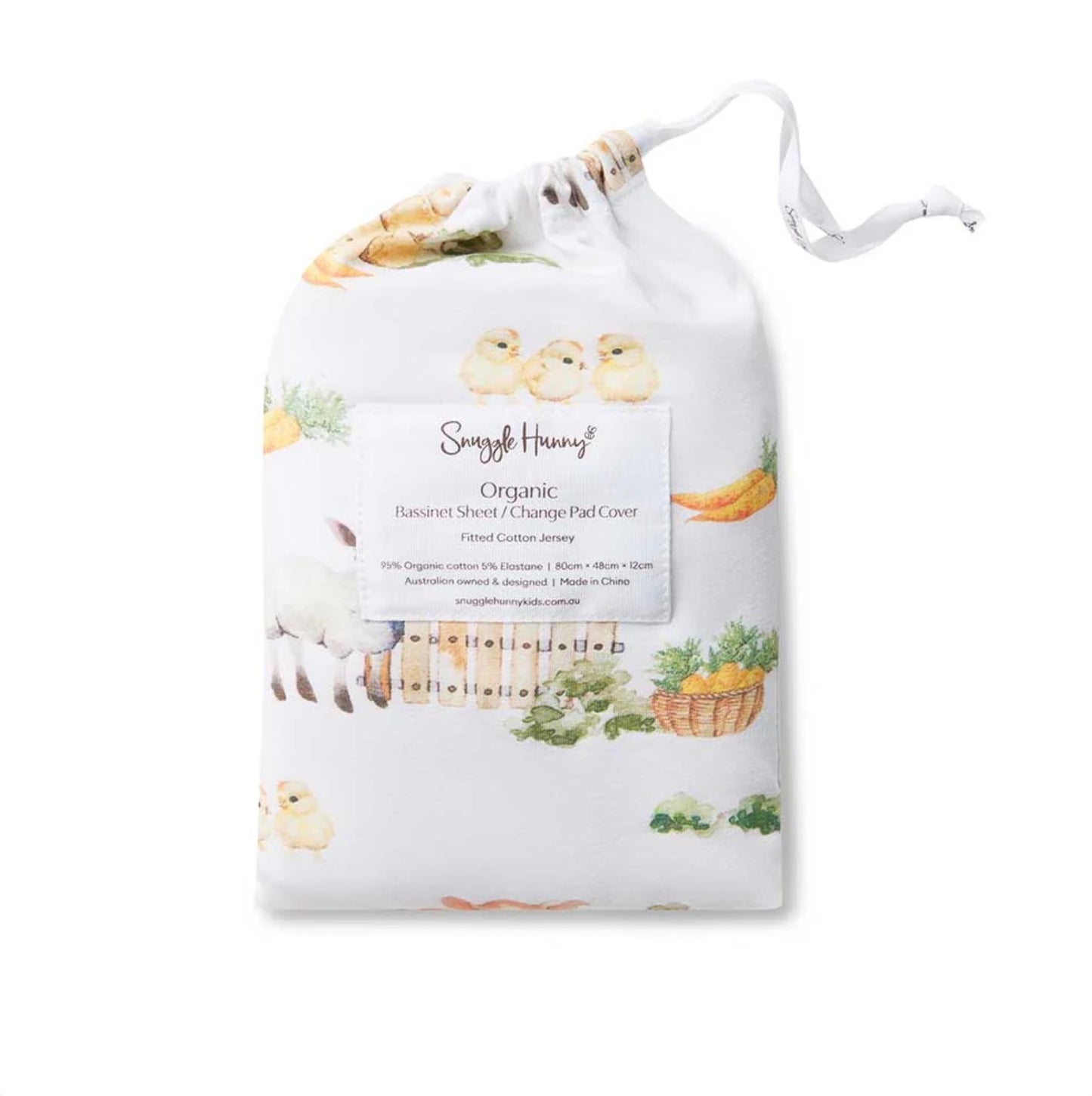 Fitted Bassinet Sheet / Change Pad Cover - Farm