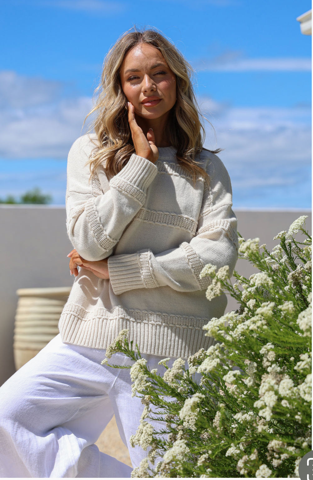 Zoey Knit Jumper - Ice Cream