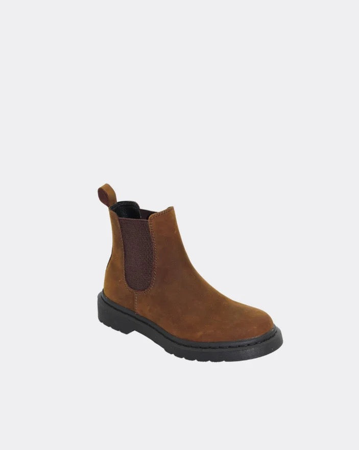 Naples Leather Boots - Choc