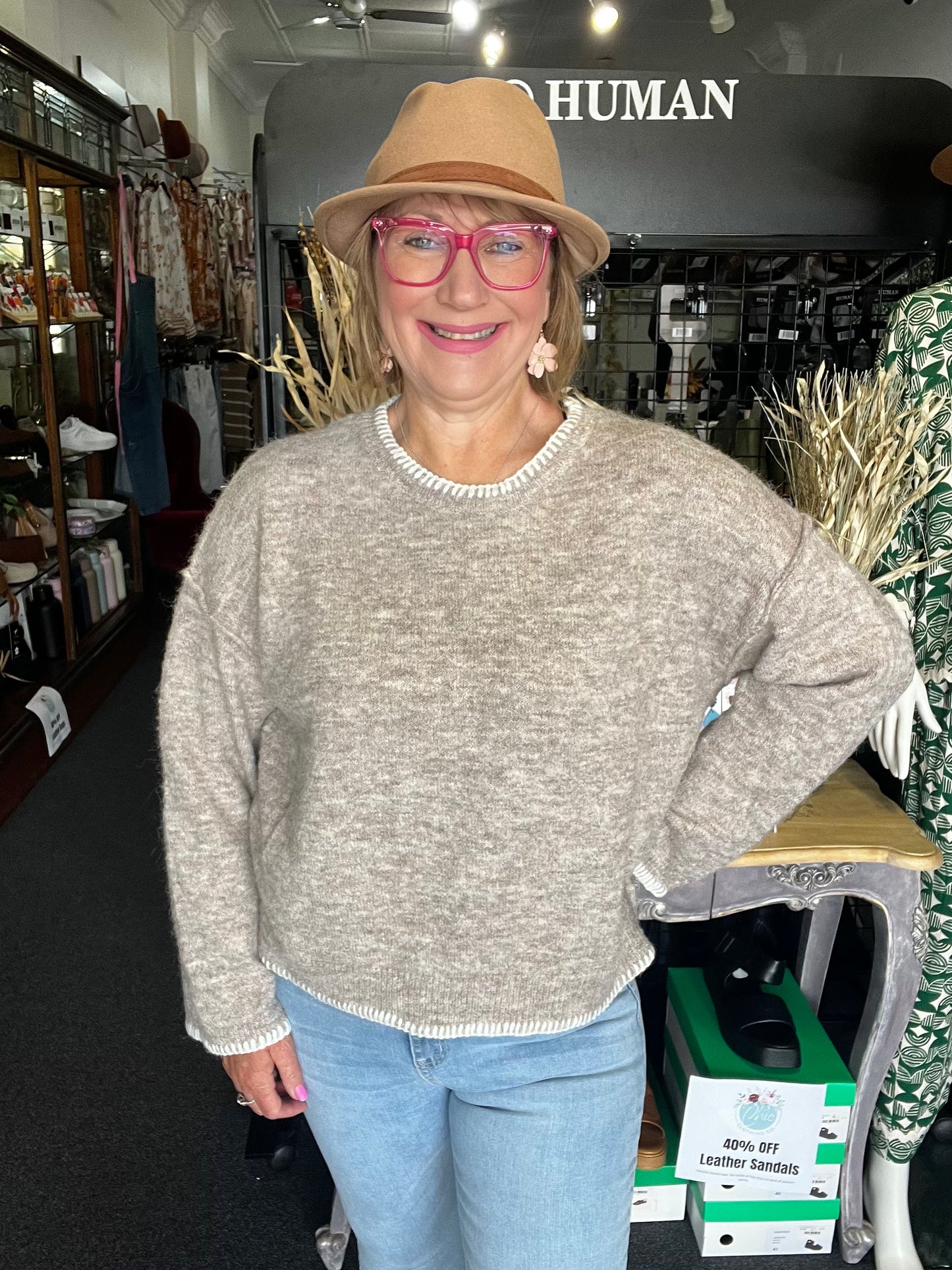 Emma Knit Jumper - Taupe