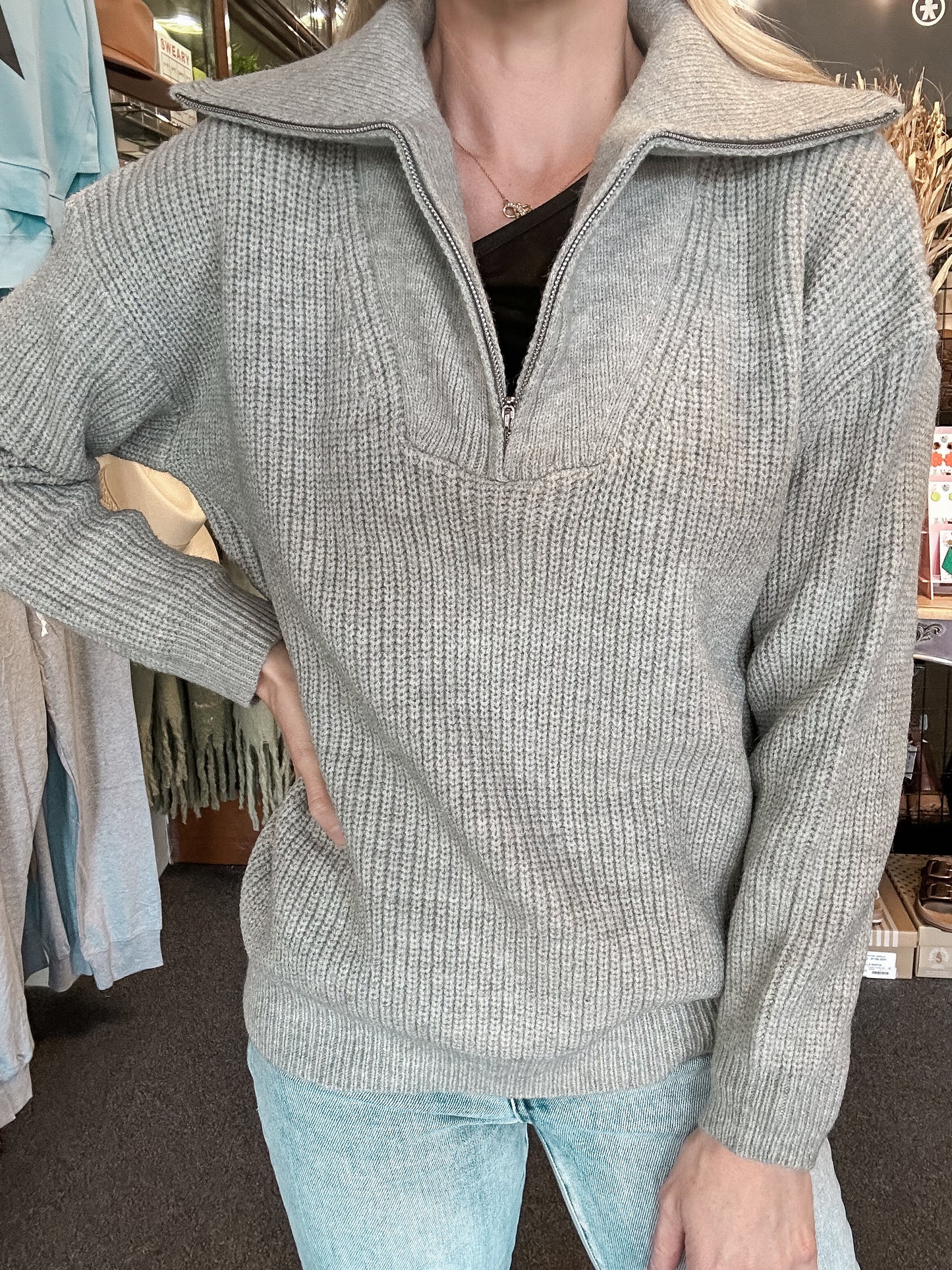 Meadow Knit Jumper - Grey Marle