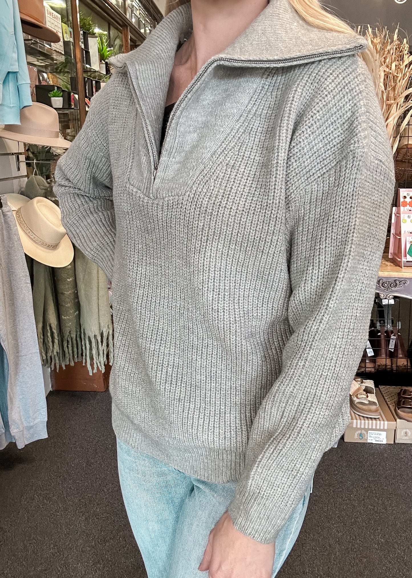Meadow Knit Jumper - Grey Marle