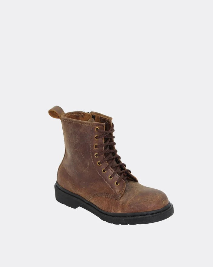 Porto Leather Boots - Choc