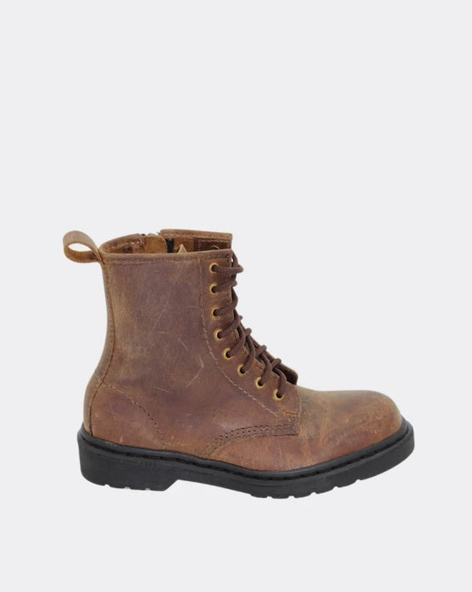 Porto Leather Boots - Choc