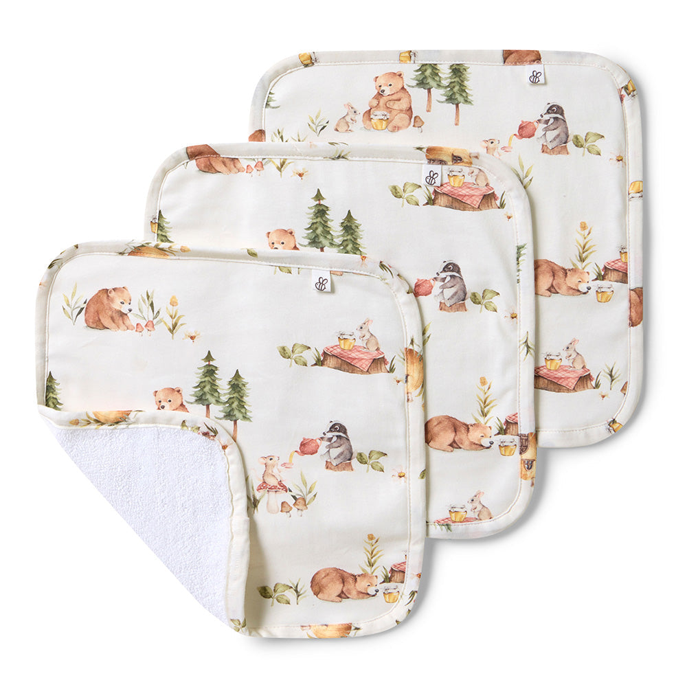 Snuggle Hunny Wash Cloths - Bears