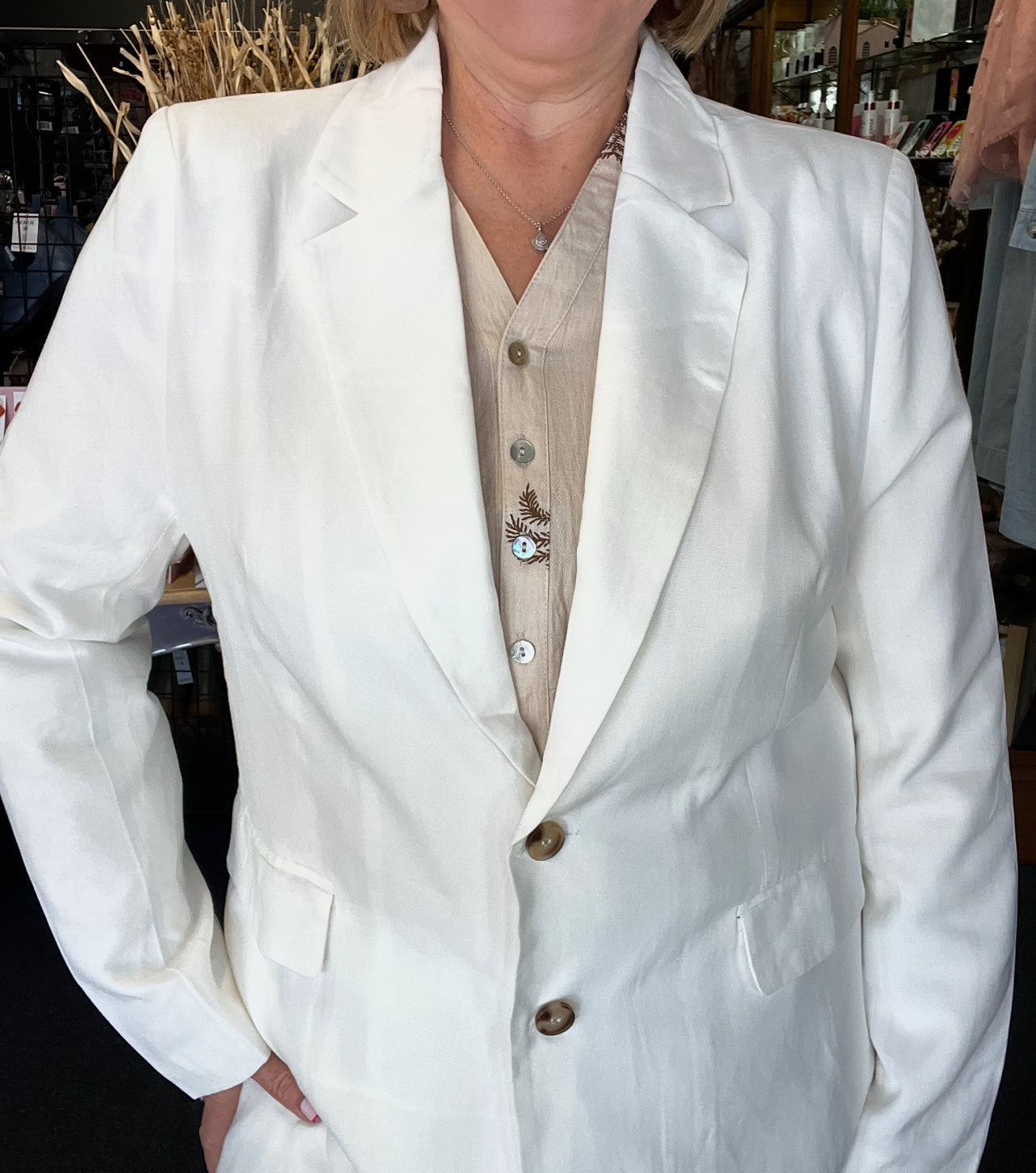 Beatrice Blazer - White