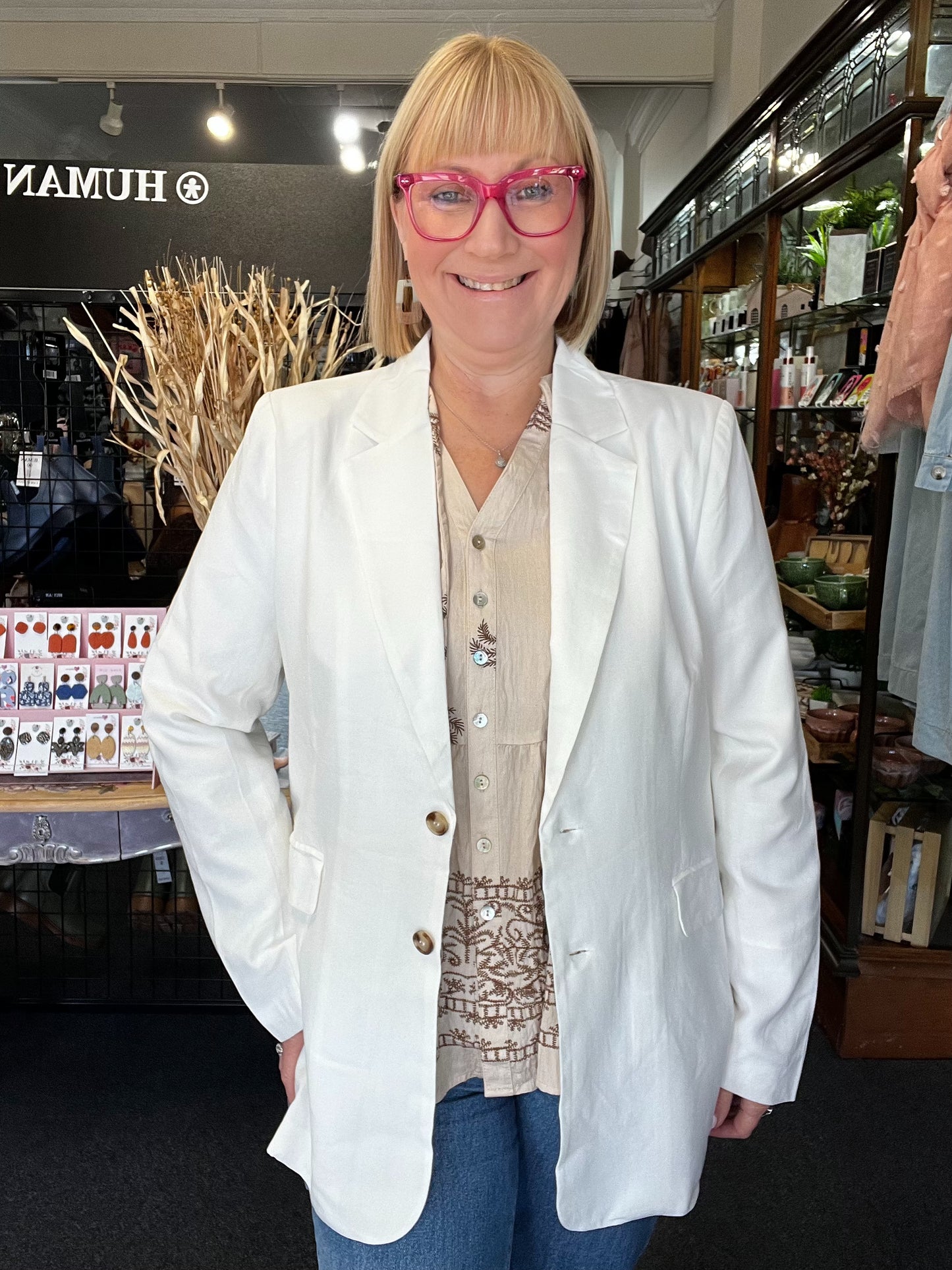 Beatrice Blazer - White