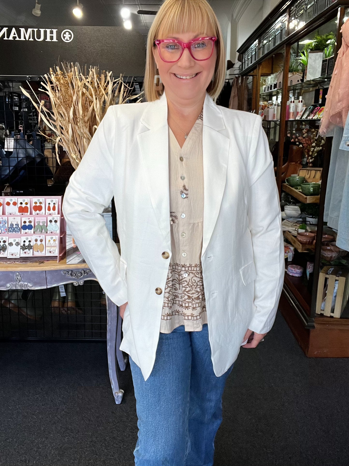 Beatrice Blazer - White