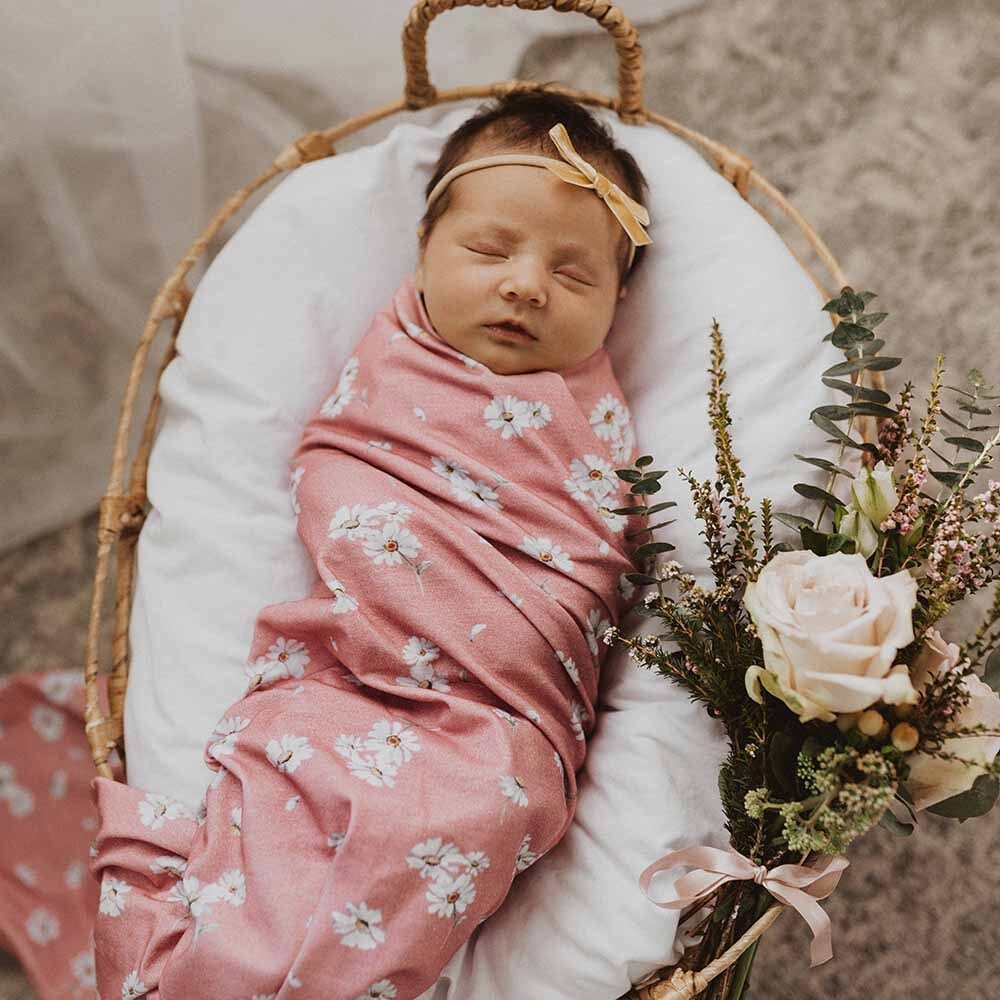 Wrap & Topknot Set - daisy