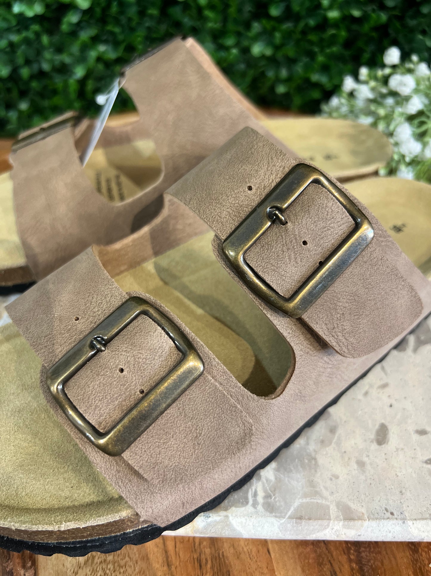 Human Ibiza Slides - Taupe
