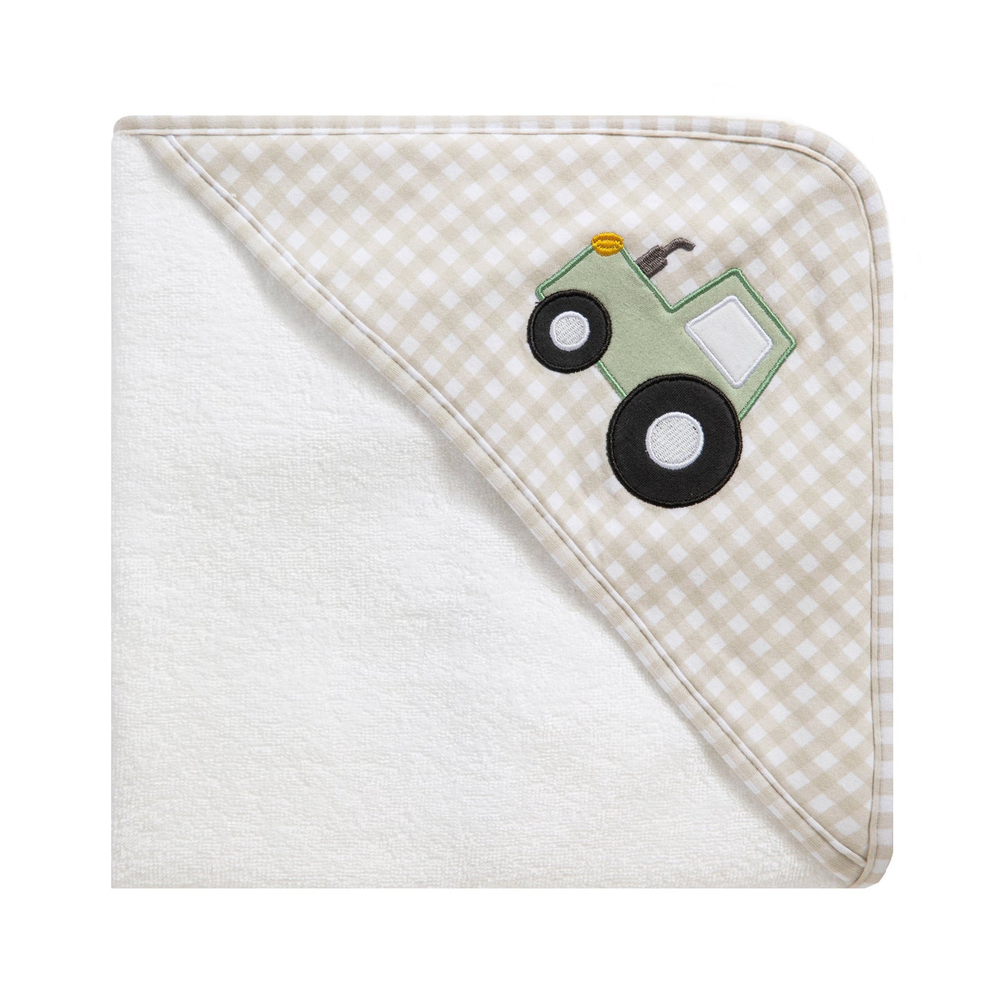 Organic Hooded Towel - Tractor Ride