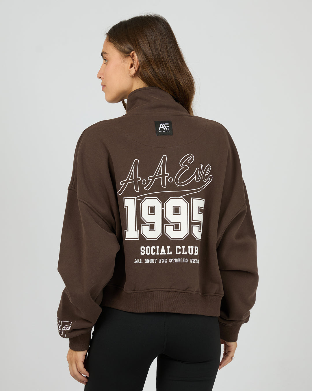 EVE TEAM 1/4 ZIP - Brown