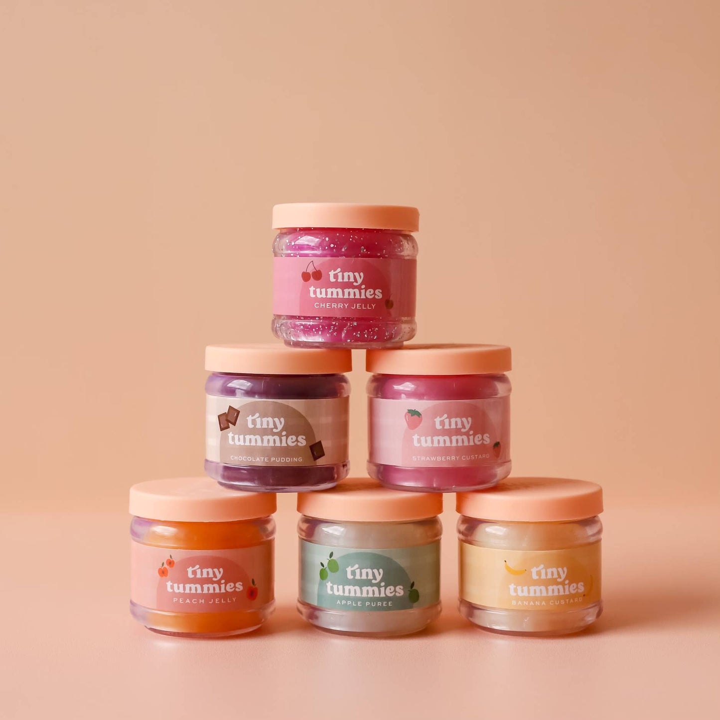 Tiny tummies strawberry custard food jar and spoon set