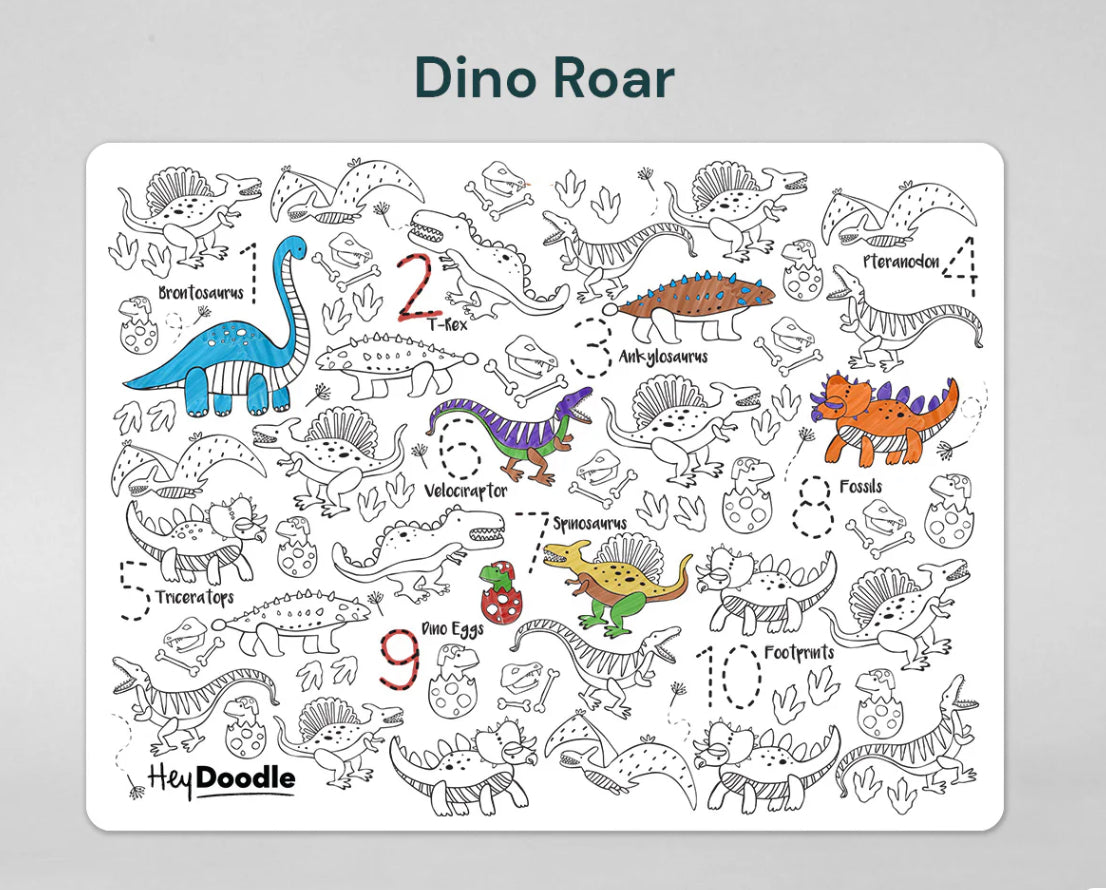 Reusable Silicone Drawing Mat - DinoRoar