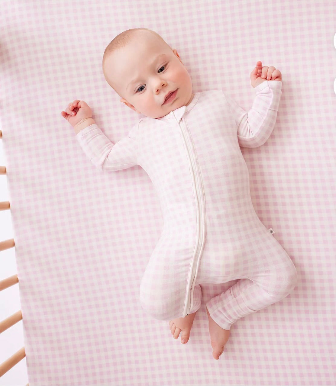 Day or Night Onesie - Orchid Gingham