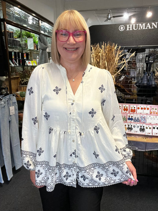 Willow Boho Top - Beige