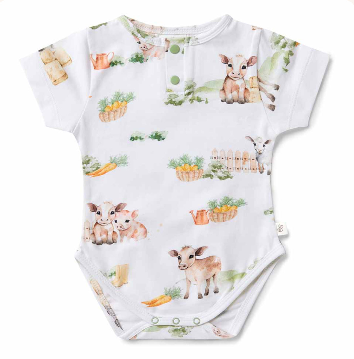 Short Sleeve Bodysuit - Farm