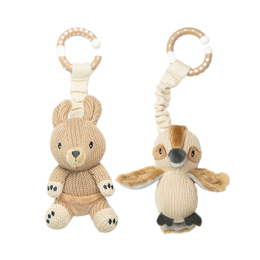 2pk Stroller Toy - Kangaroo & Kookaburra