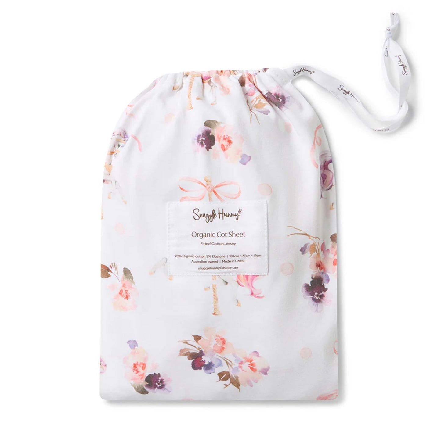 Fitted Cot Sheet - Carousel