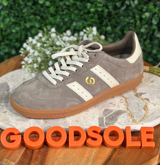 Good Sole Suede Sneaker - Walnut/ Ivory