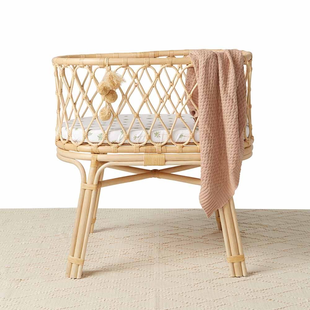Snuggle Hunny Organic Diamond Knit Blanket- Hazenut