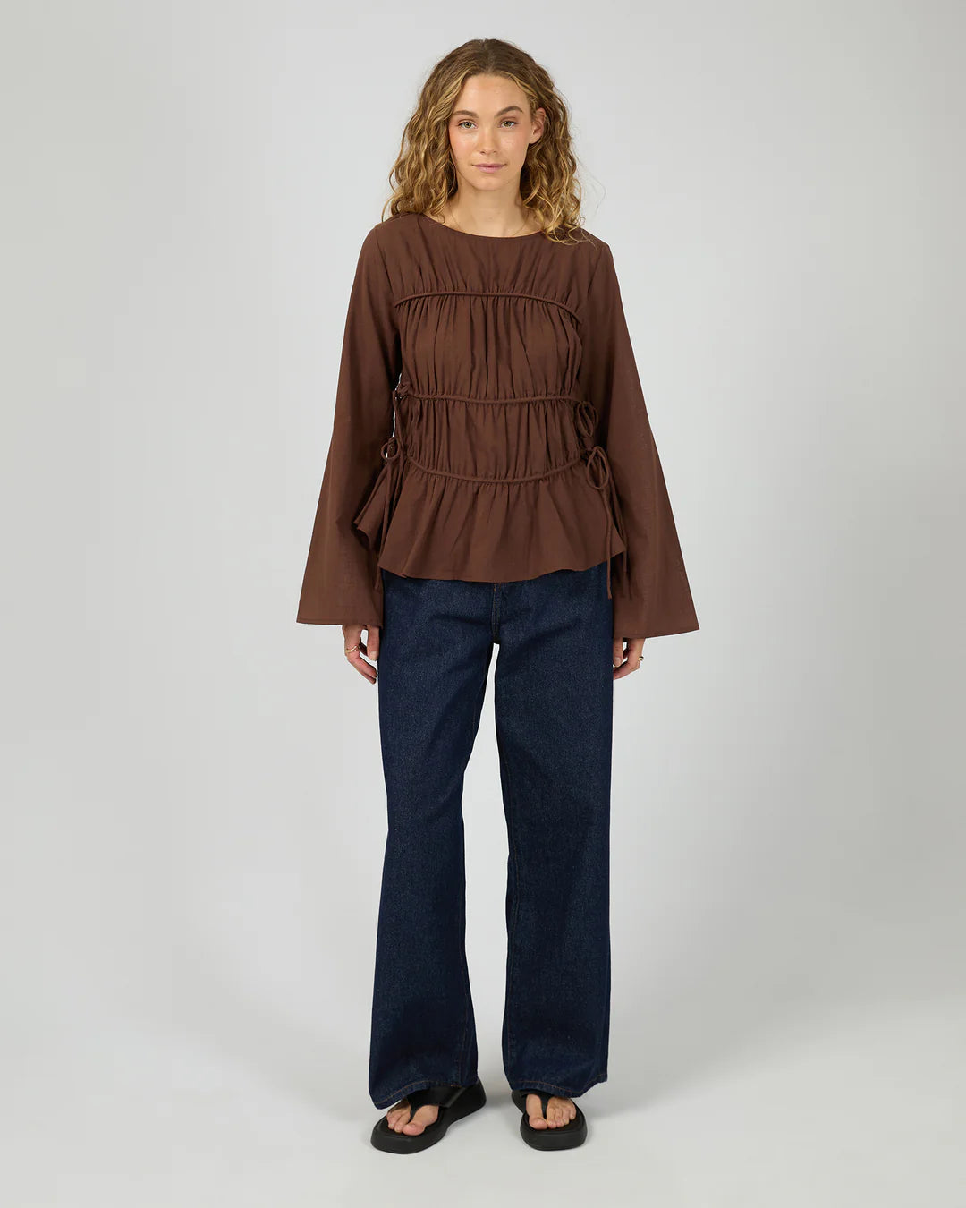 Lou Lou Tie Top - Chocolate