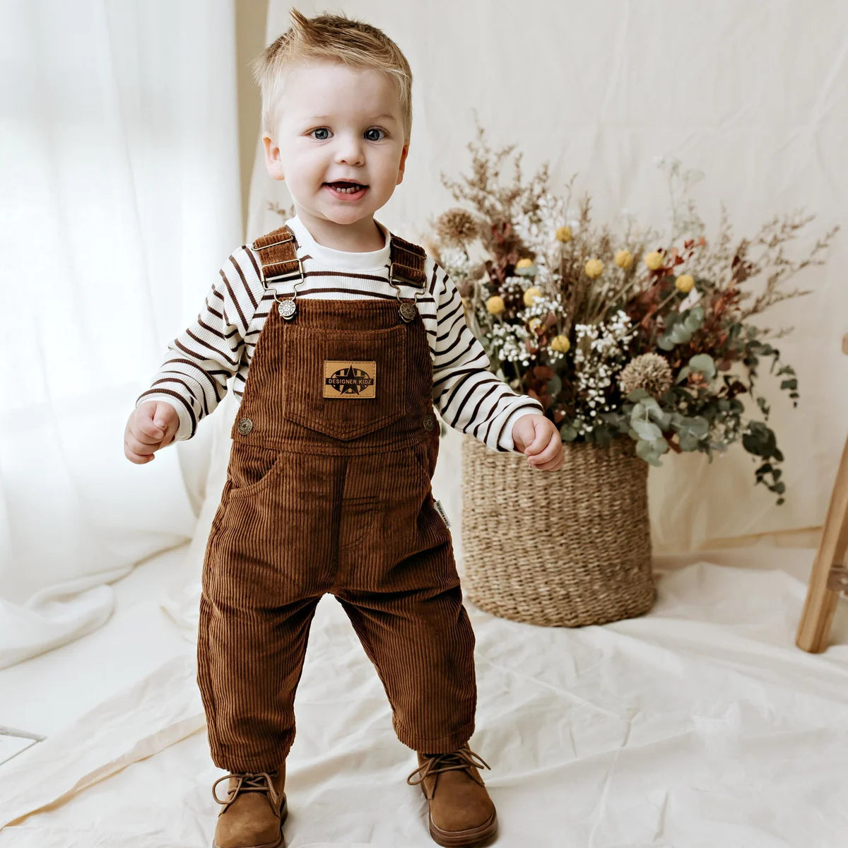 Charlie Cord Overalls - Chestnut