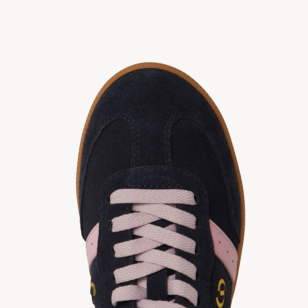 Good Sole Suede Sneaker - Navy/ Pink
