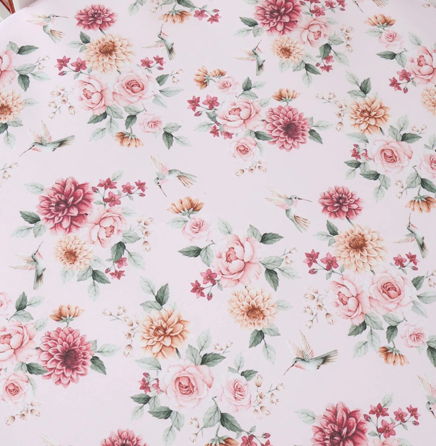 Fitted Cot Sheet - Birds & Blooms