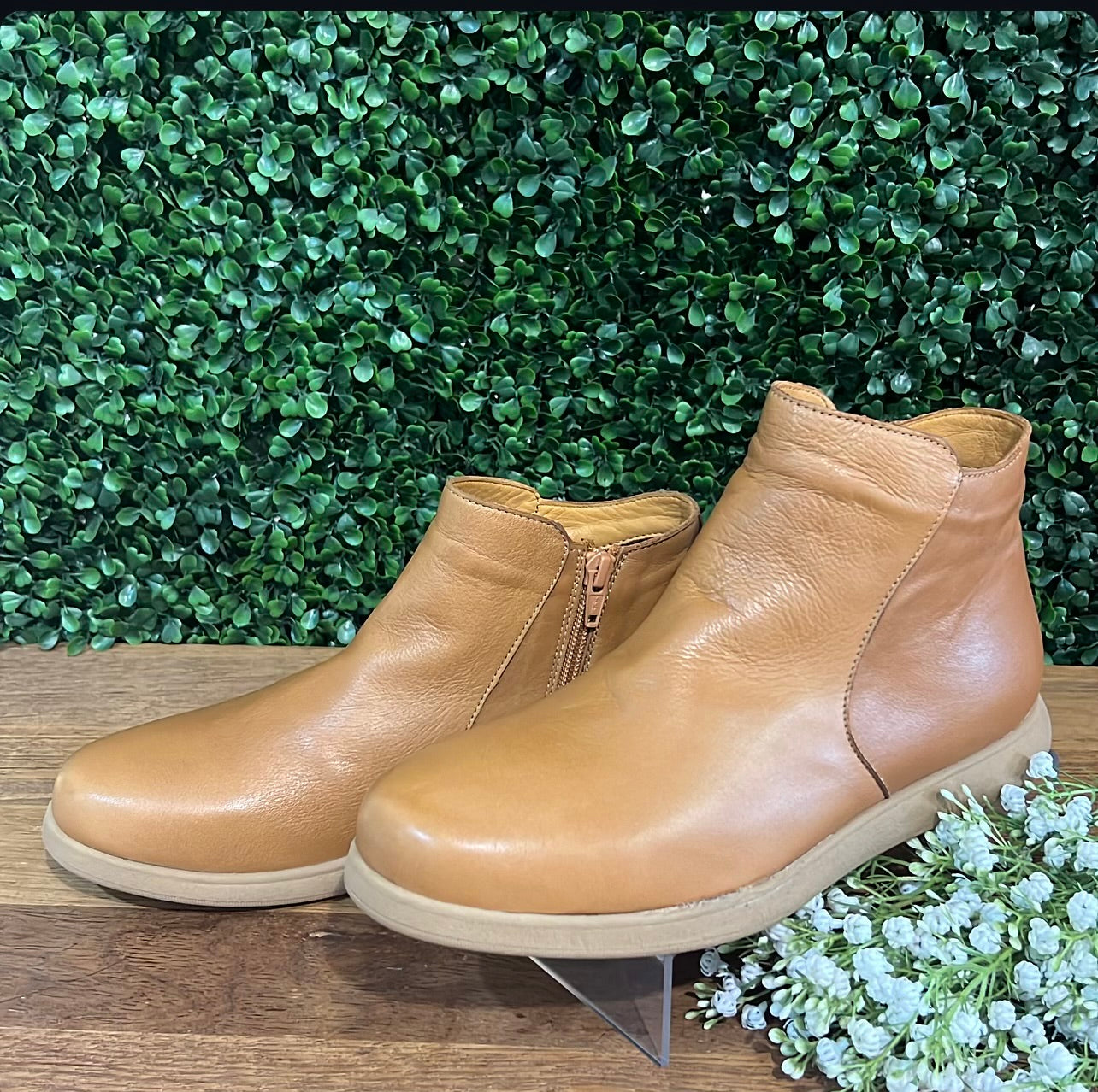 Bueno Flora Ankle Boots - Dark Coconut