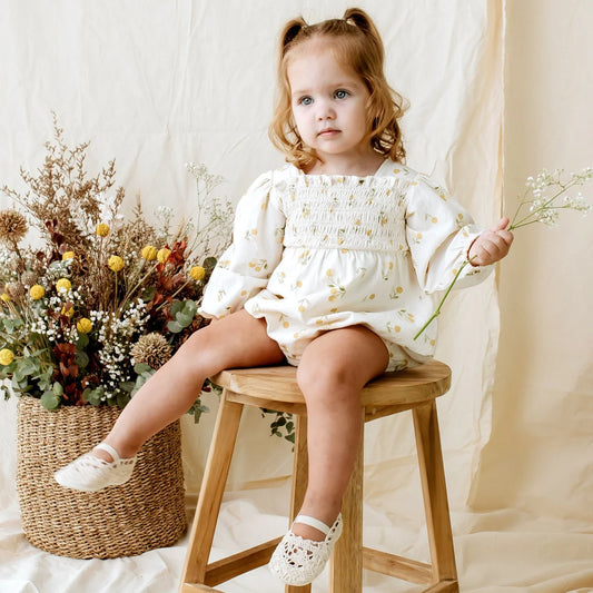 Golden Cherry Romper