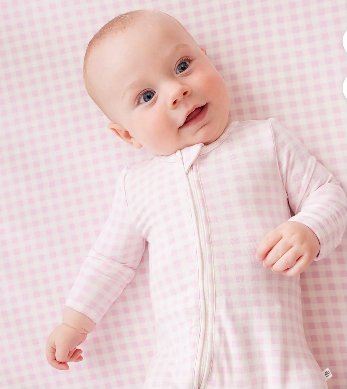 Day or Night Onesie - Orchid Gingham
